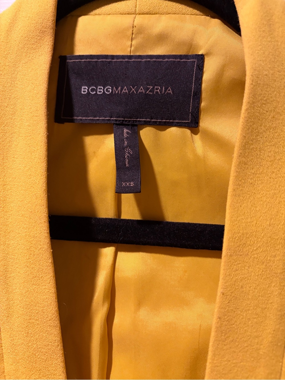 BCBGMAXAZRIA Yellow Mustard Blazer - Picture 3 of 5